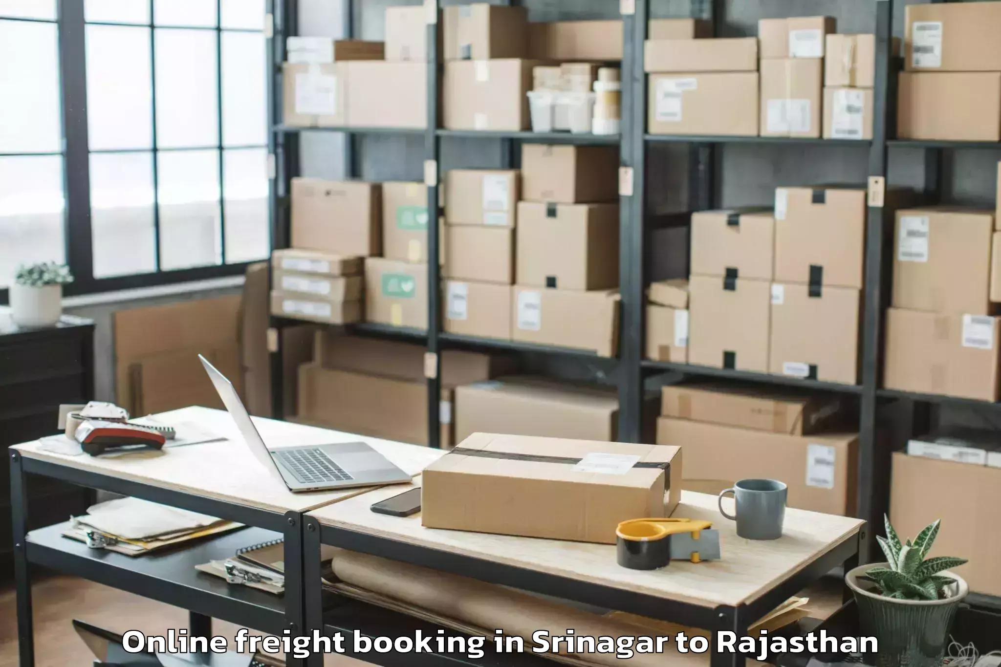 Srinagar to Jaisalmer Online Freight Booking Booking